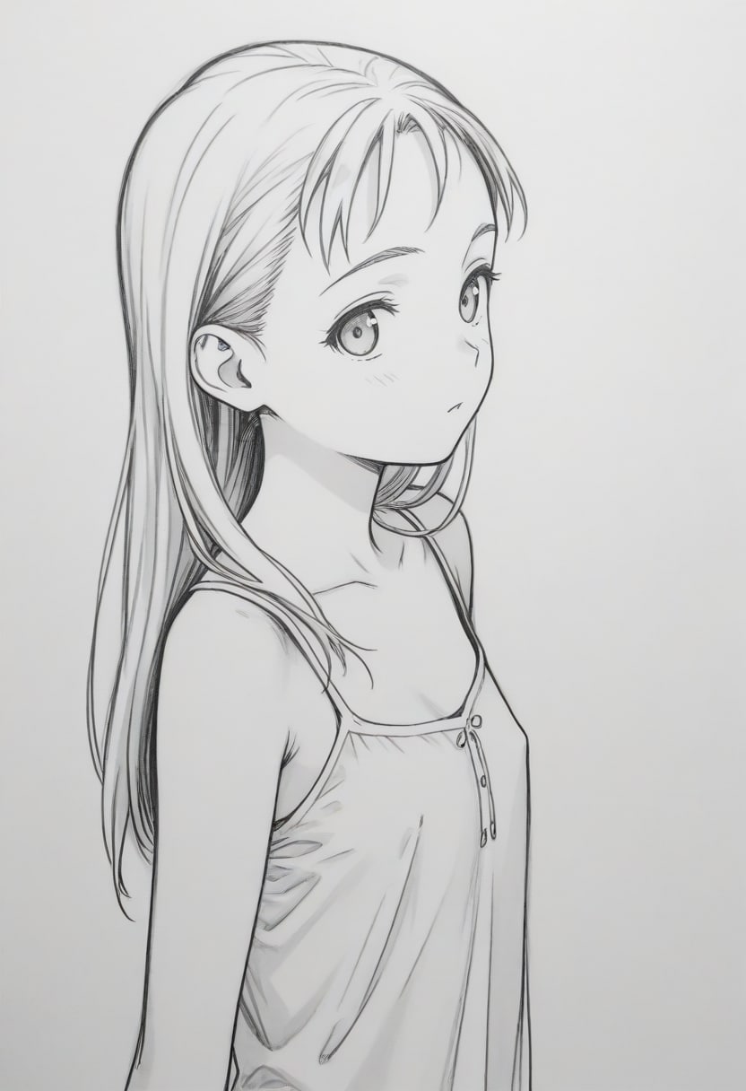 美少女のスケッチ(4) | の人気AIイラスト・グラビア