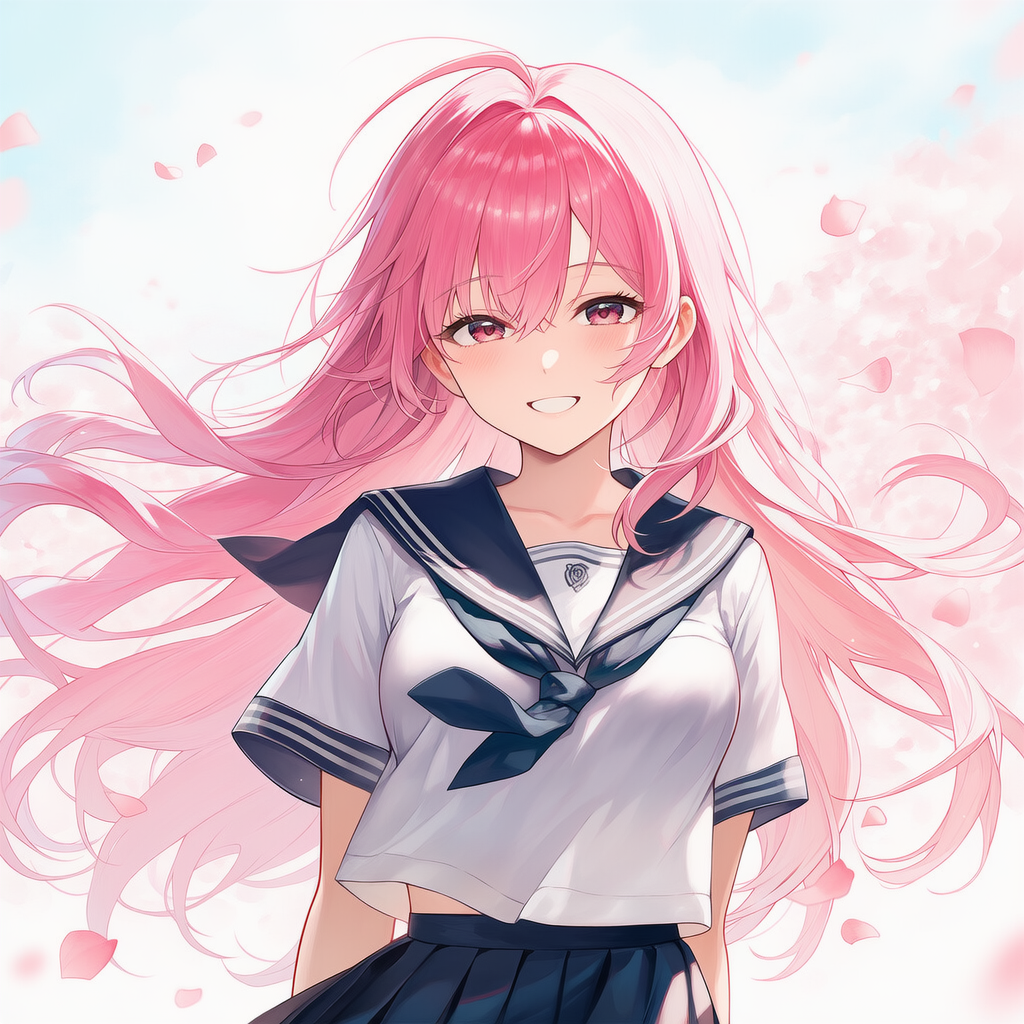 ピンクの髪