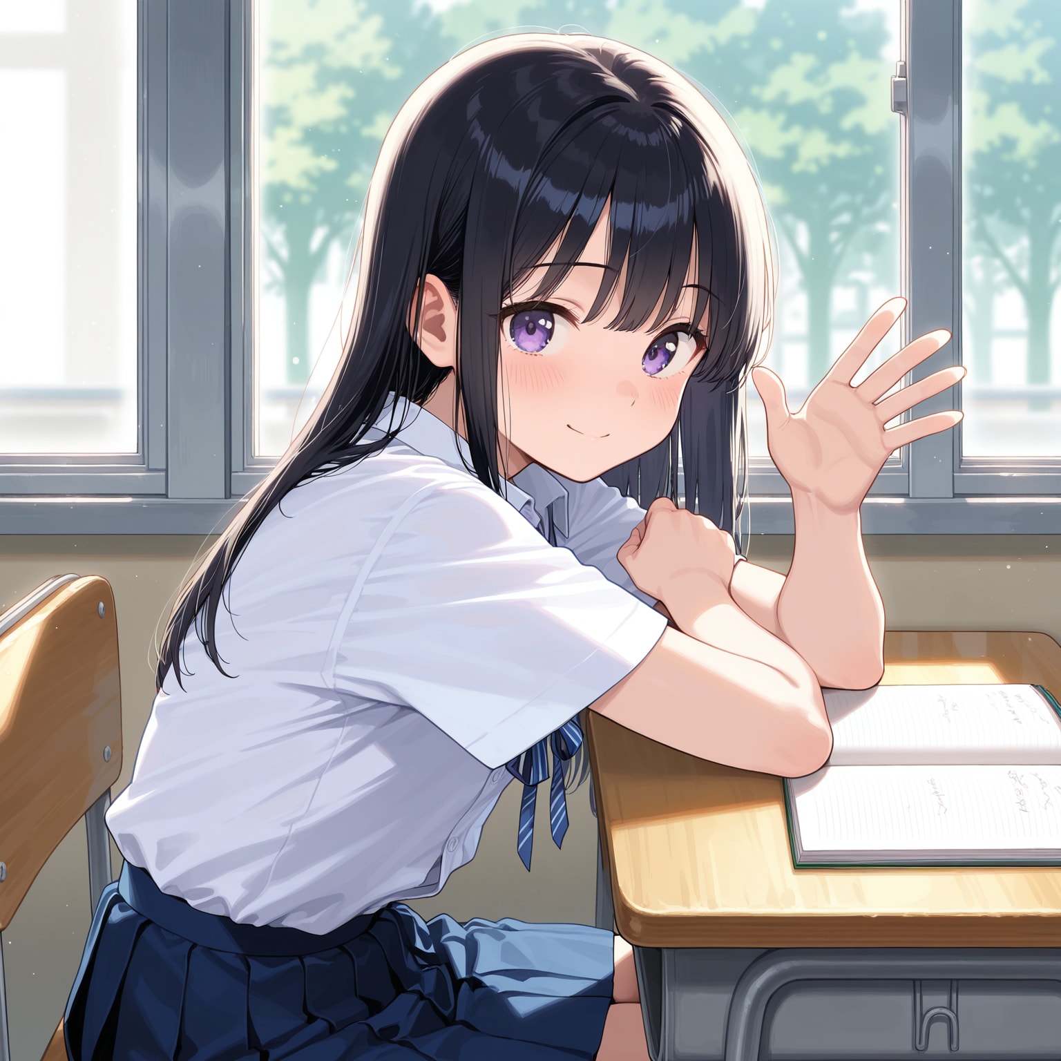 授業中、気になるあの子と目が合った | の人気AIイラスト・グラビア