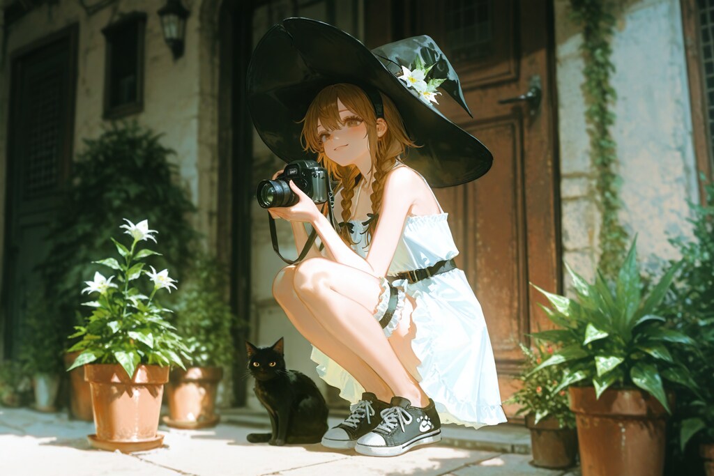 魔女とカメラと黒猫