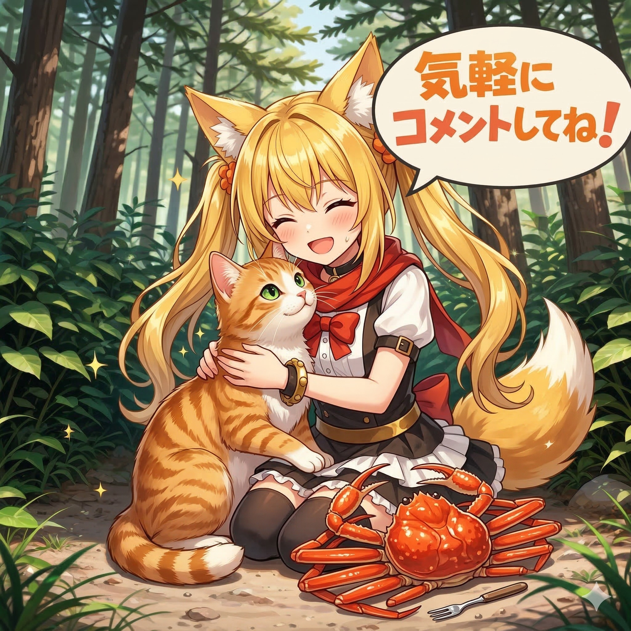 かにとねこさまに懐かれるんだな