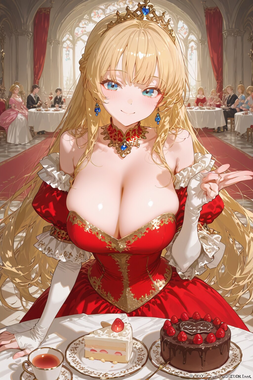 ようこそお茶会へ。この日のために新しいドレスを新調しました。