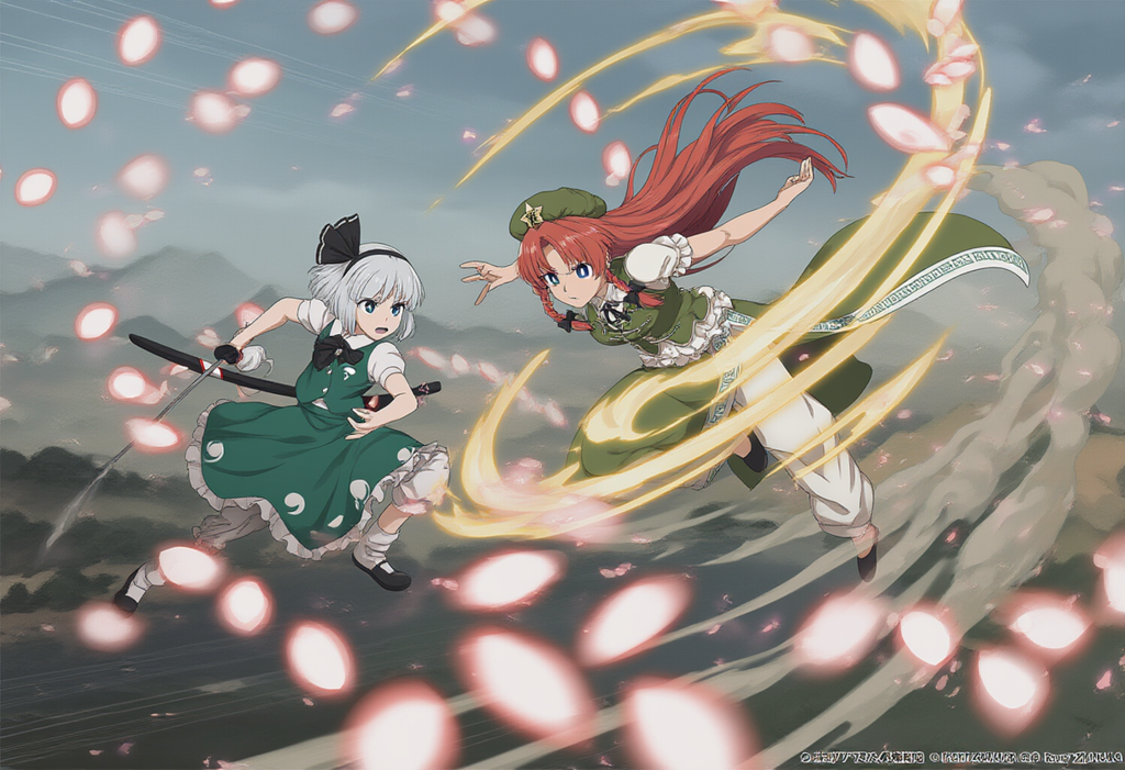 V4フル版　東方　魂魄妖夢　紅美鈴　弾幕ごっこ