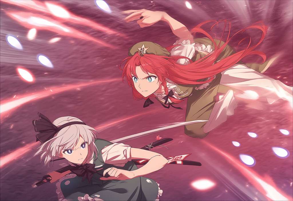 V4フル版　東方　魂魄妖夢　紅美鈴　弾幕ごっこ