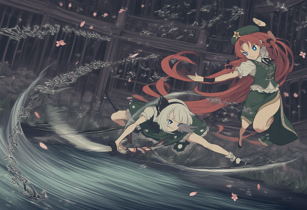 V4フル版　東方　魂魄妖夢　紅美鈴　弾幕ごっこ