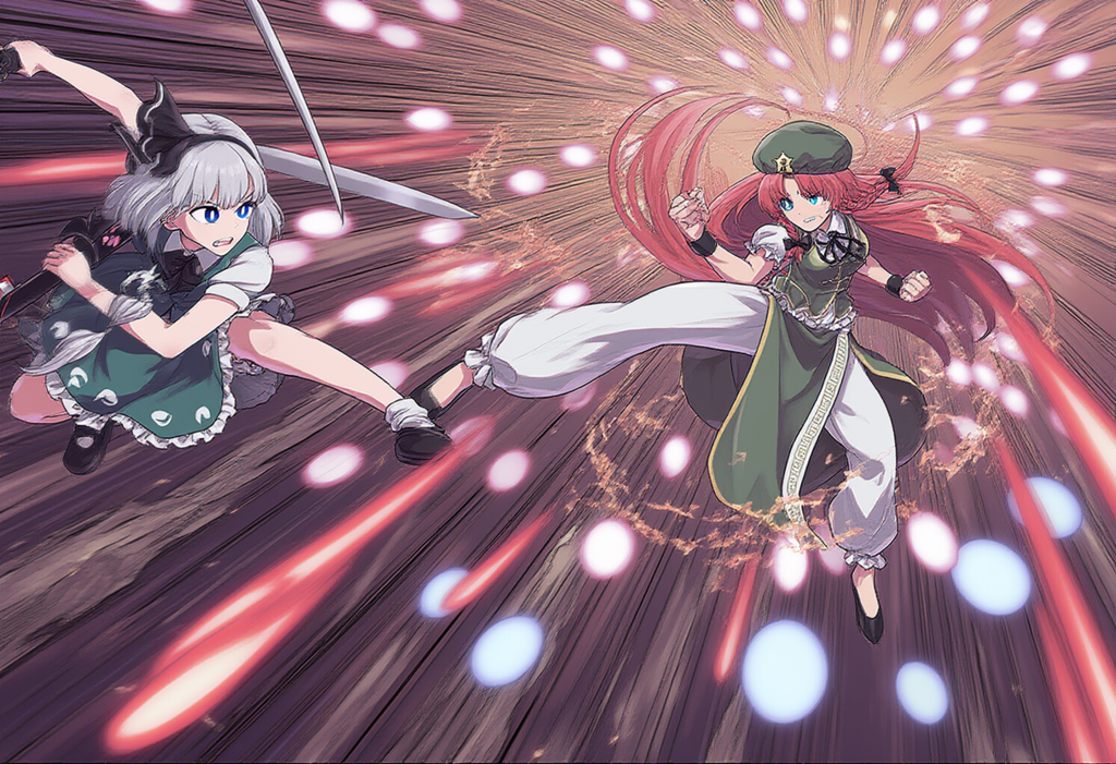 V4フル版　東方　魂魄妖夢　紅美鈴　弾幕ごっこ