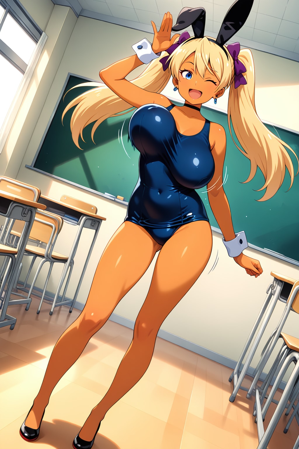 スク水バニーのギャル