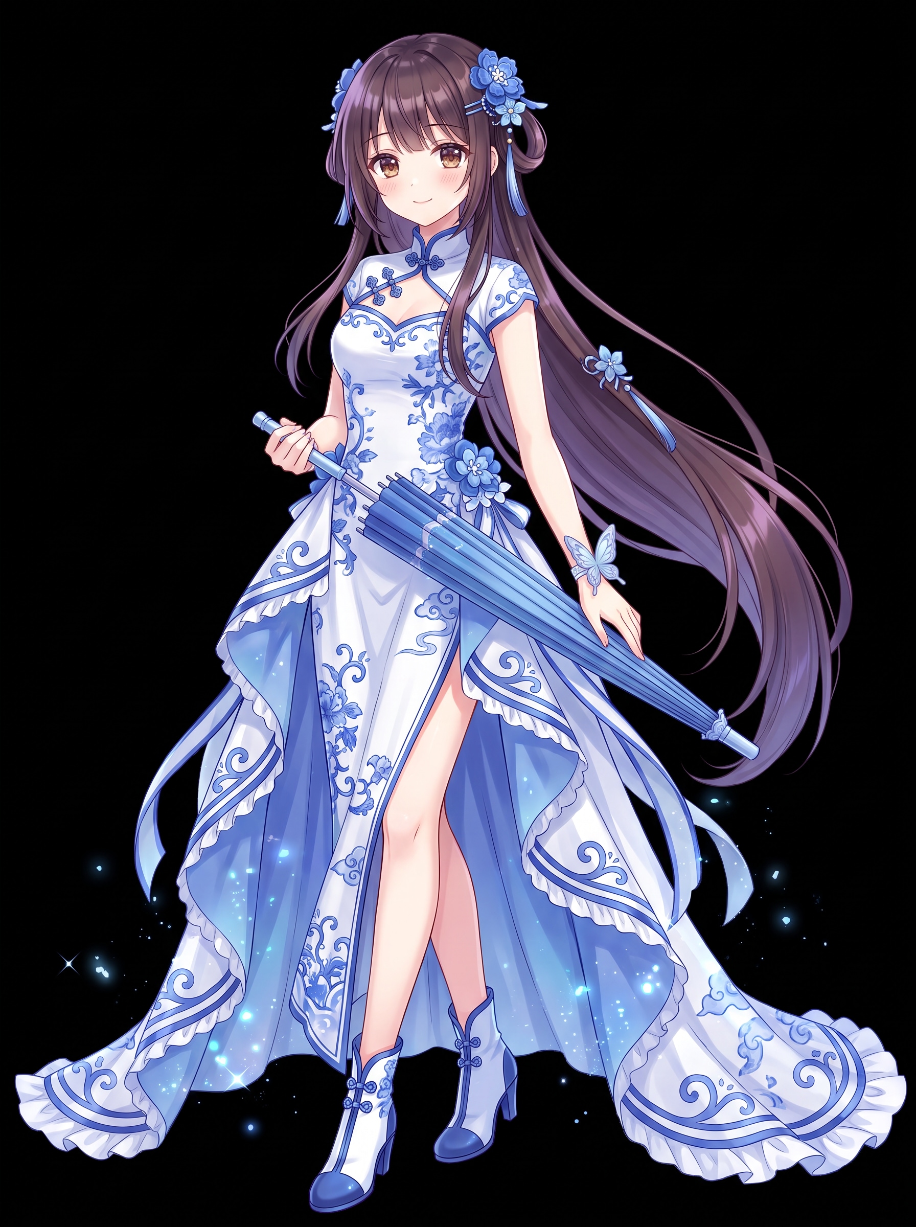 青花傘の少女 | の人気AIイラスト・グラビア