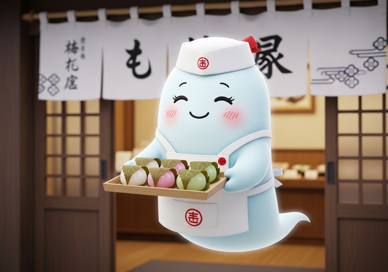 柏餅を運ぶお化け和菓子職人 | の人気AIイラスト・グラビア