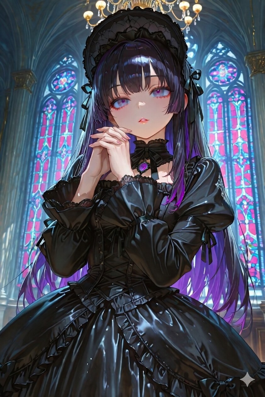 ゴシック部屋のゴスロリお嬢様。