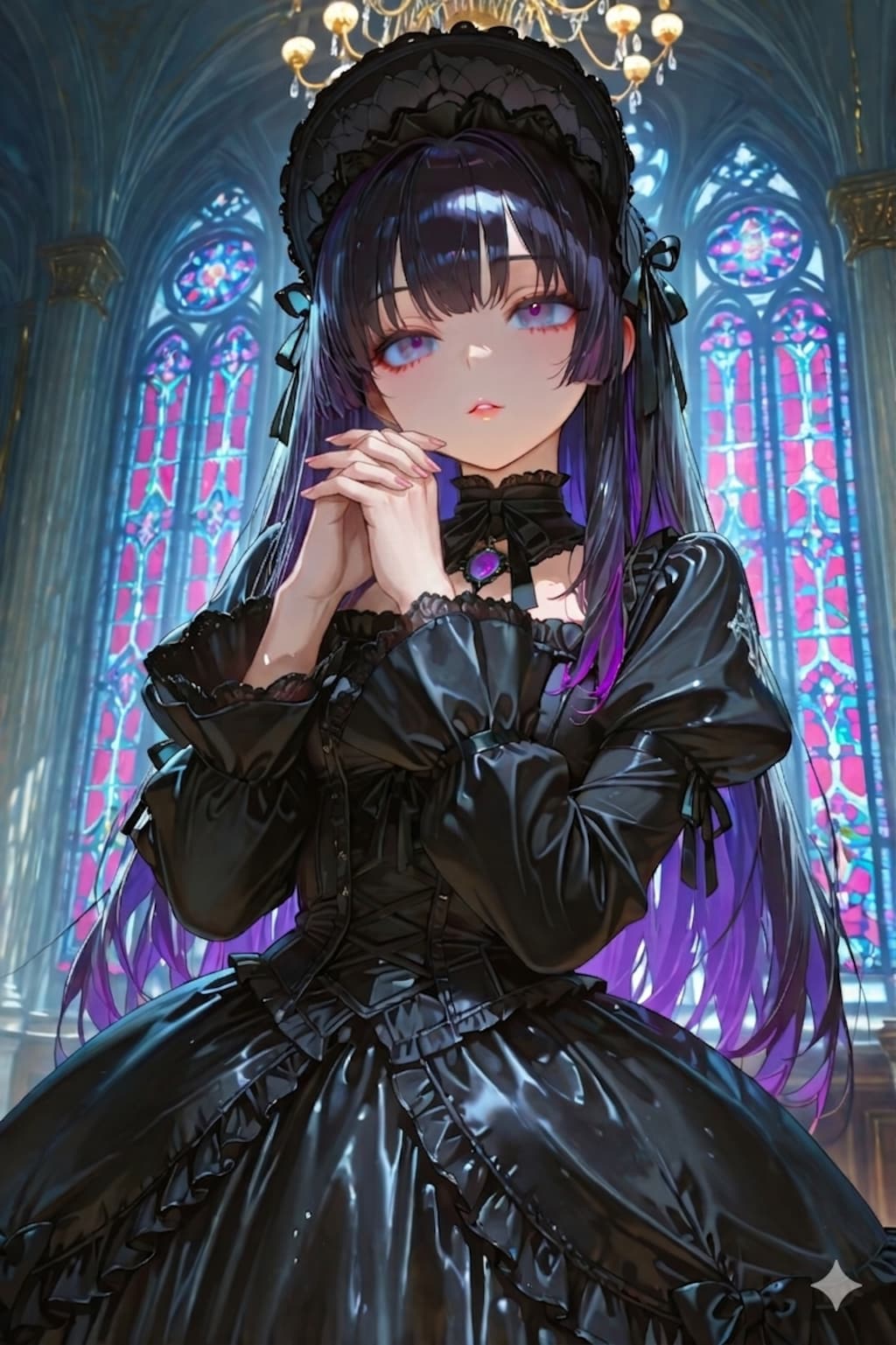 ゴシック部屋のゴスロリお嬢様。