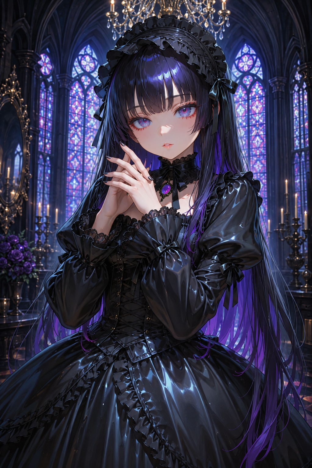 ゴシック部屋のゴスロリお嬢様。