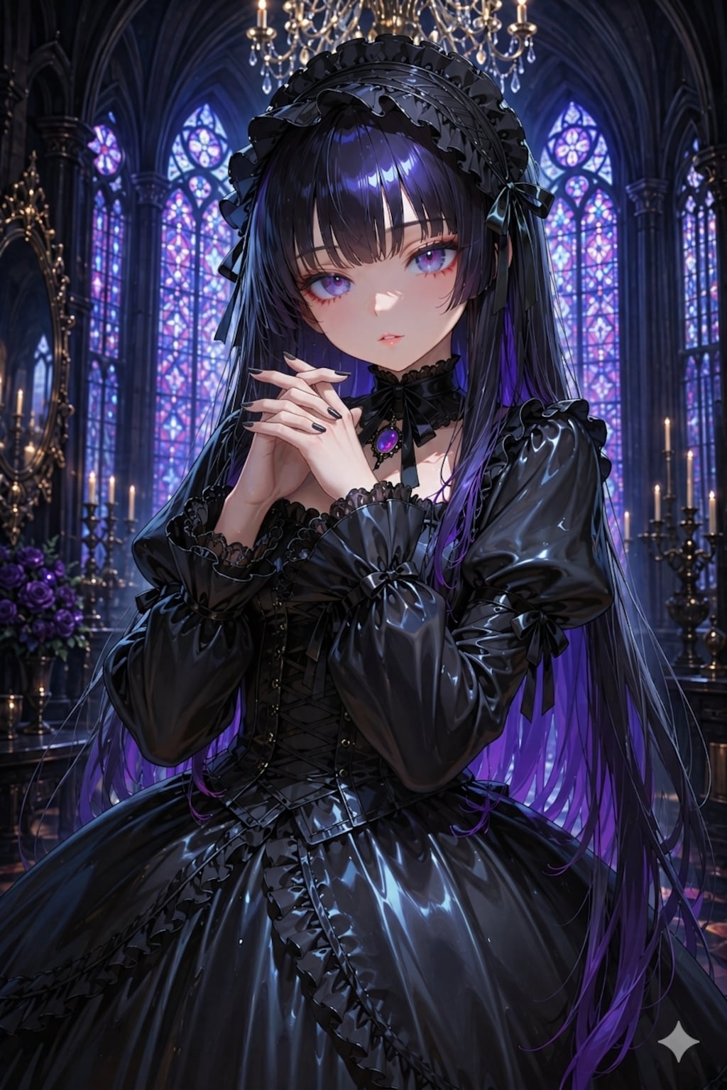ゴシック部屋のゴスロリお嬢様。
