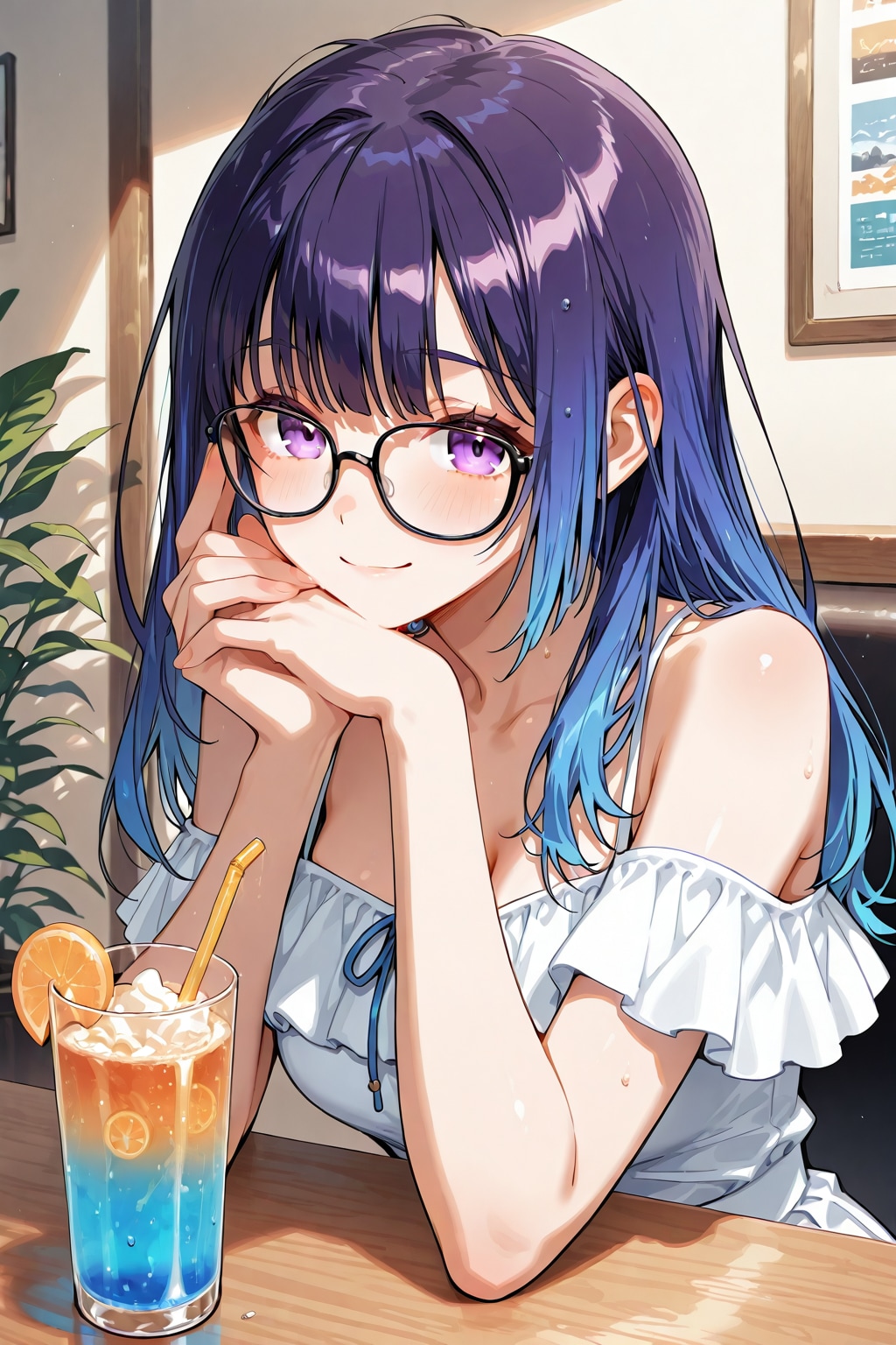 メガネ美少女