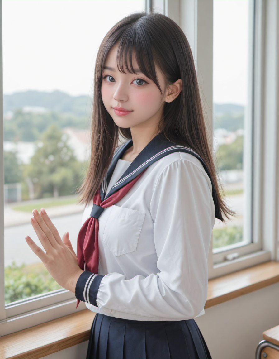 窓際の美少女