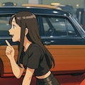 クルマと美女 4枚目