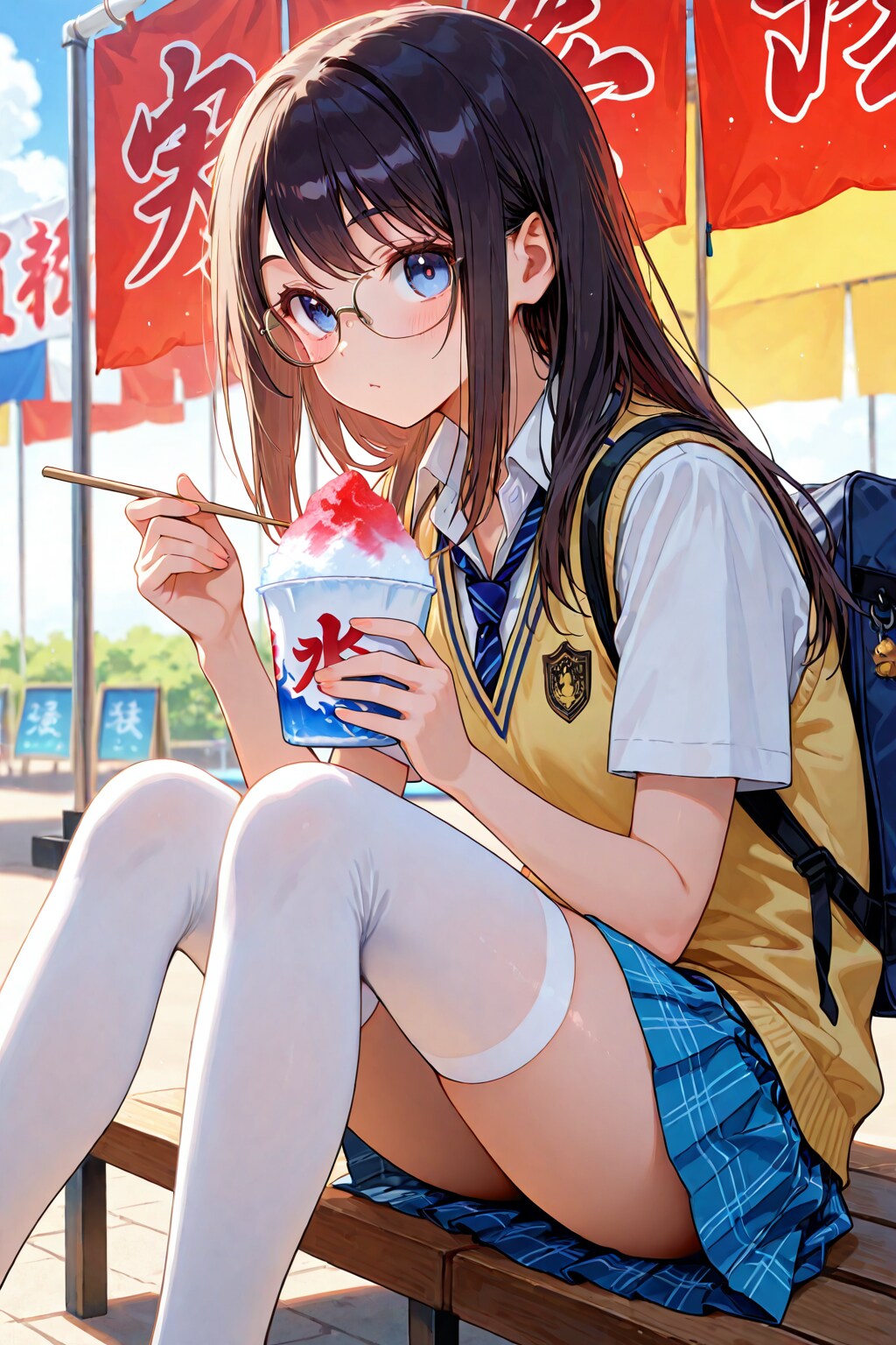 暑いので涼