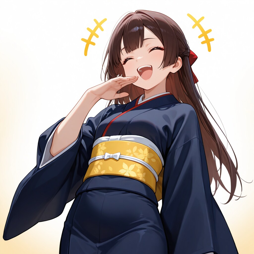 御嬢様笑いな着物令嬢