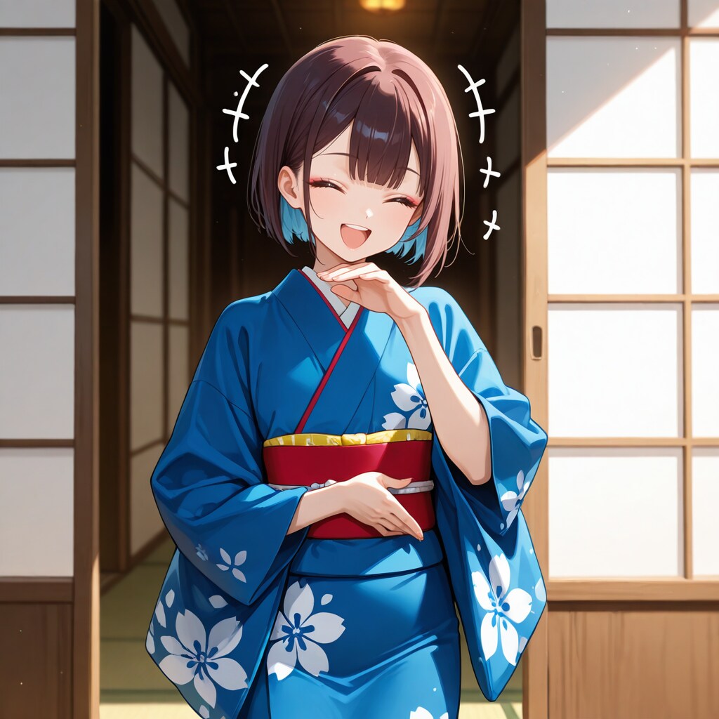 御嬢様笑いな着物令嬢