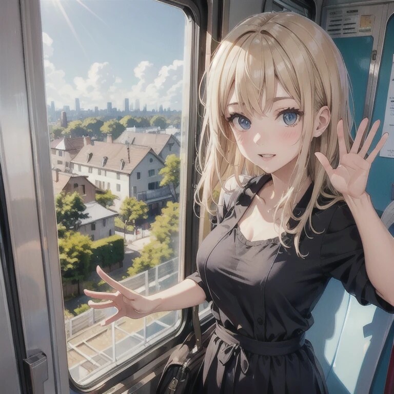 あっお兄ちゃん自由席あいてなくてここにいたんだっ　あたしグリーン席に戻るねっ