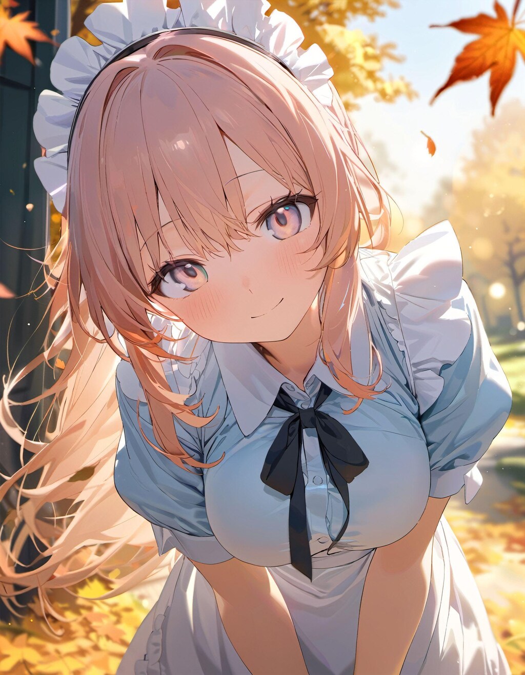 秋の日のメイドさん