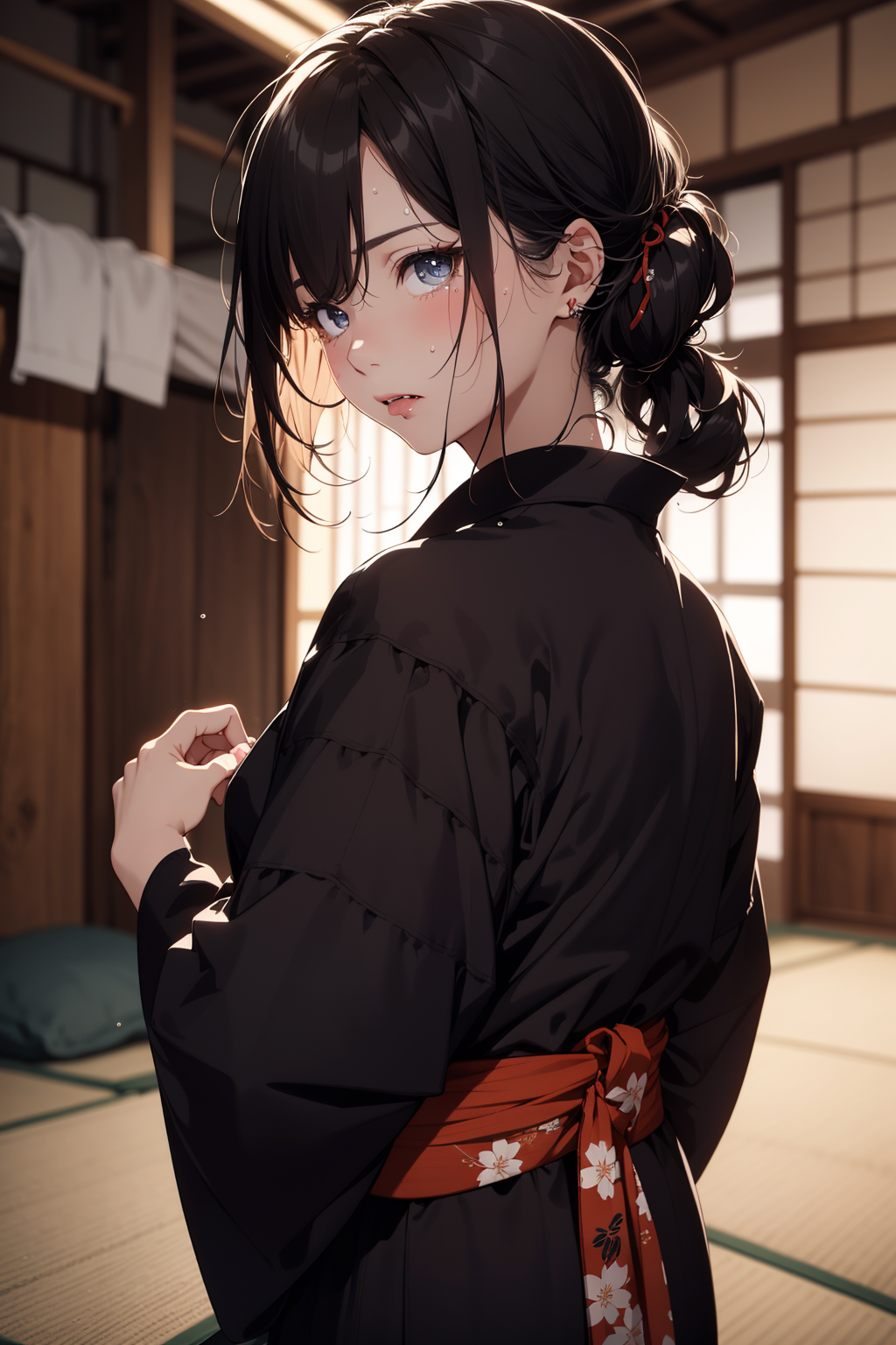 温泉旅館にて