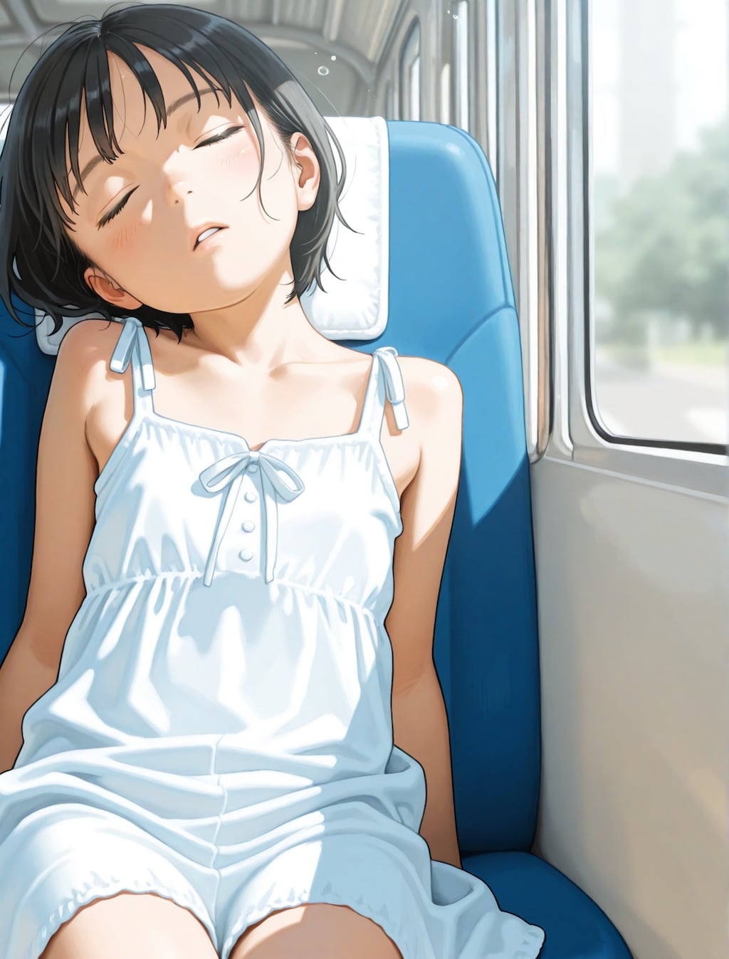 海へのバスの中で（絵差し替え）