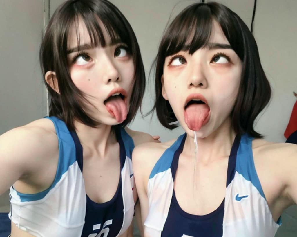 アヘ顔自撮りが流行ってしまった陸上部