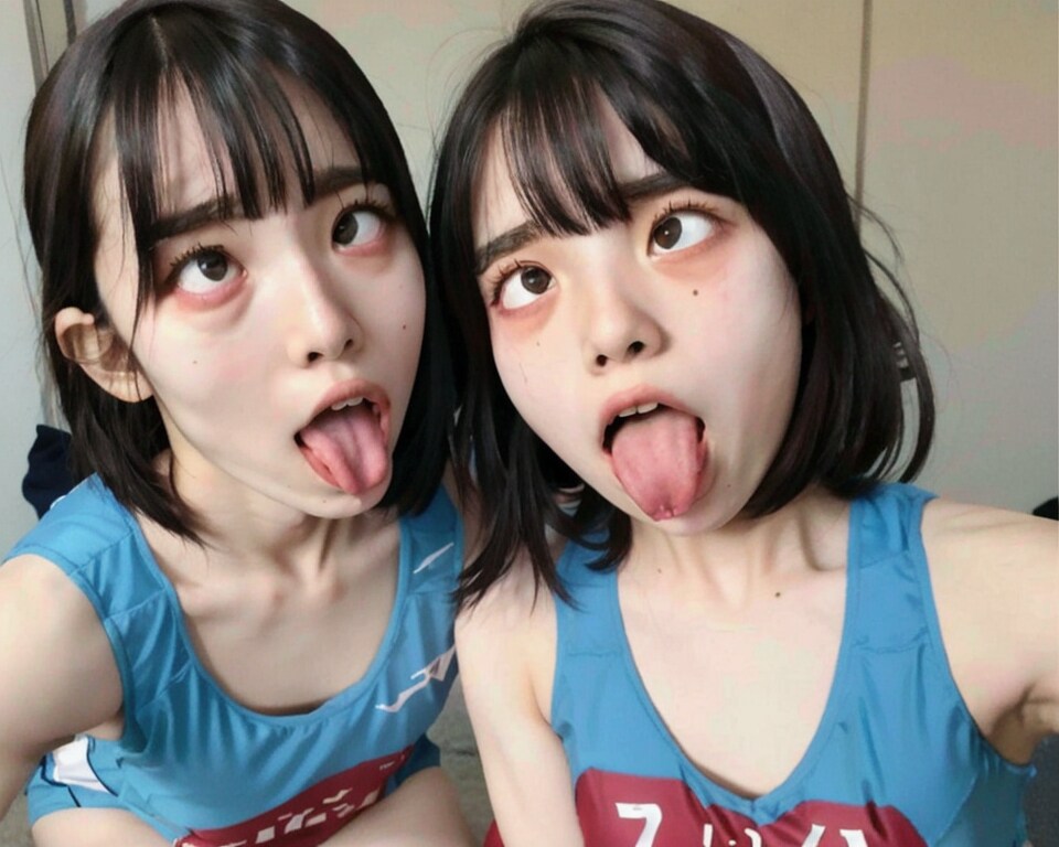 アヘ顔自撮りが流行ってしまった陸上部