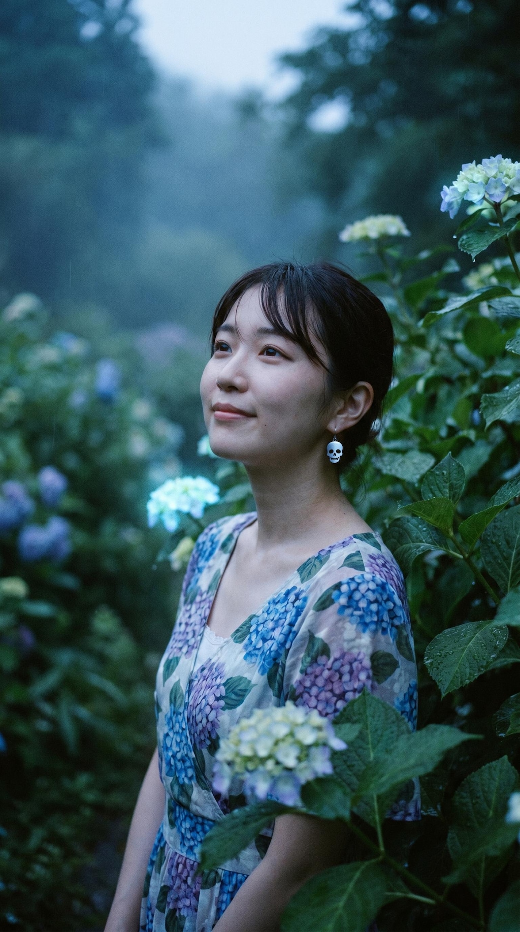 Among the Hydrangeas