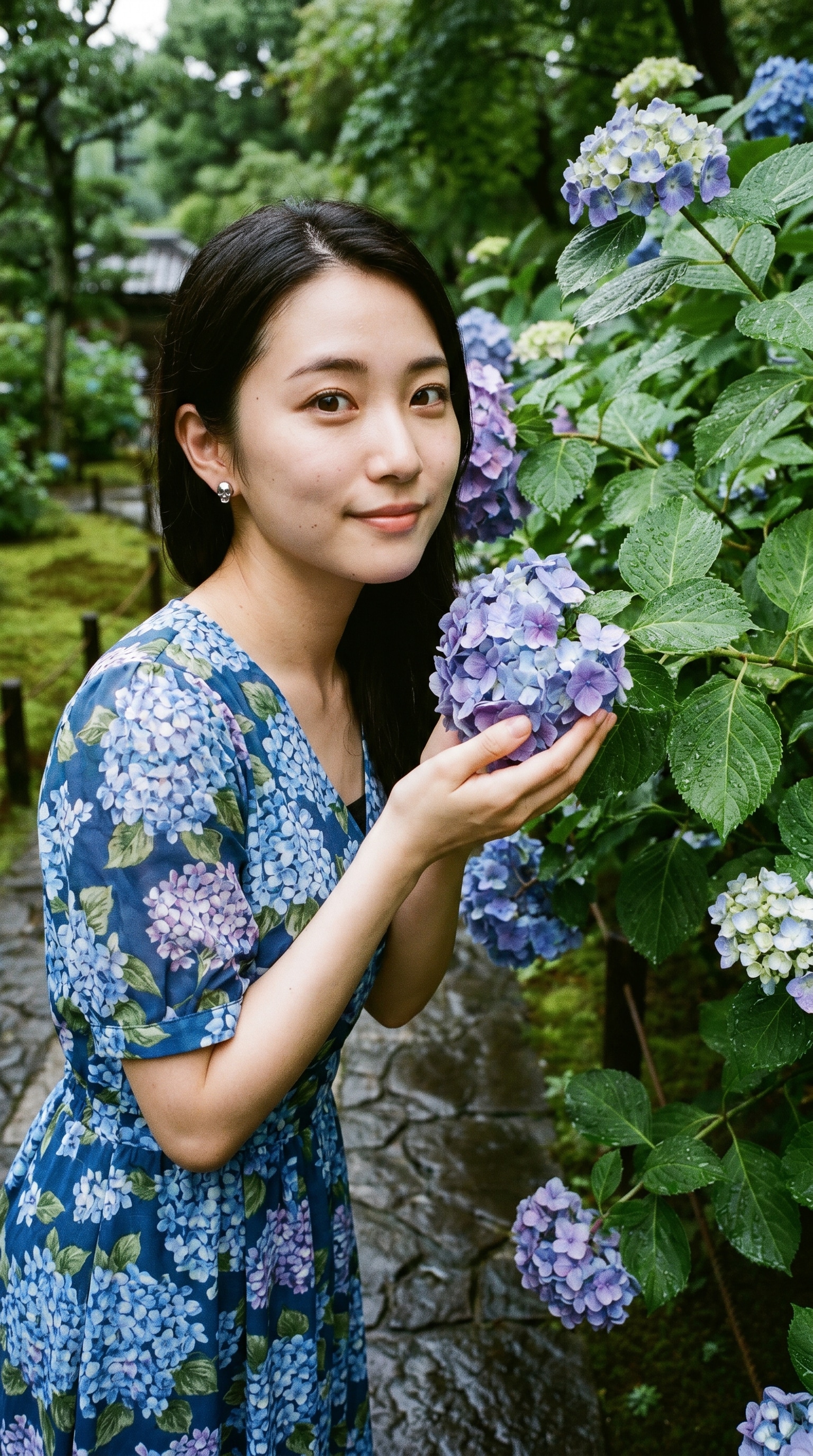 Among the Hydrangeas