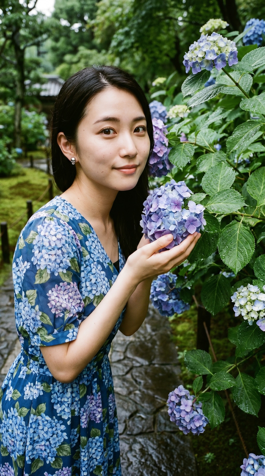 Among the Hydrangeas
