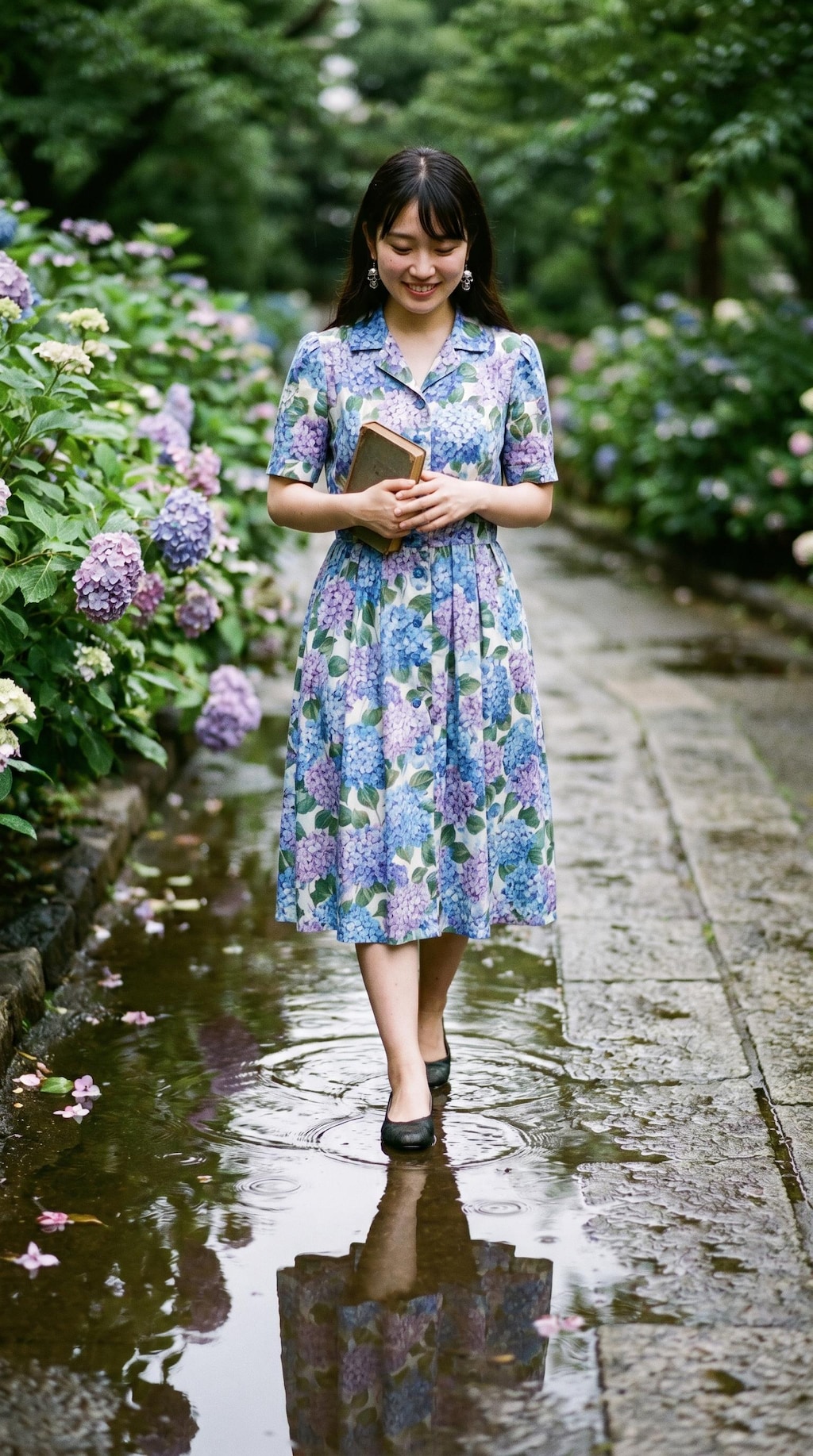 Among the Hydrangeas