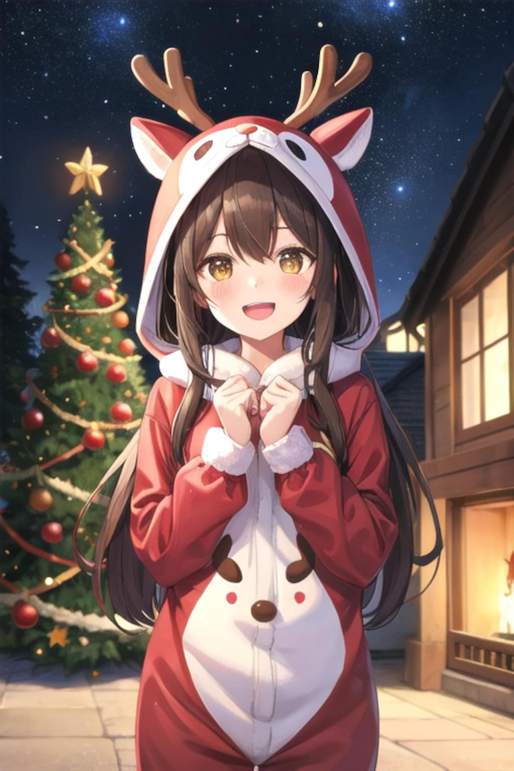 トナカイフードのなごみちゃん🦌🎄.*