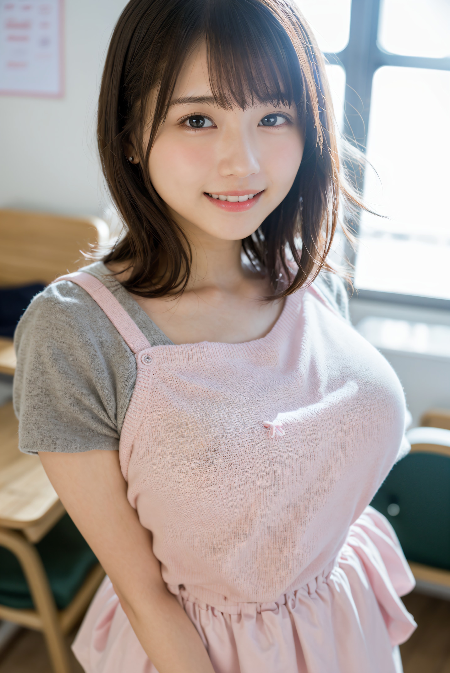 エプロン姿の女性