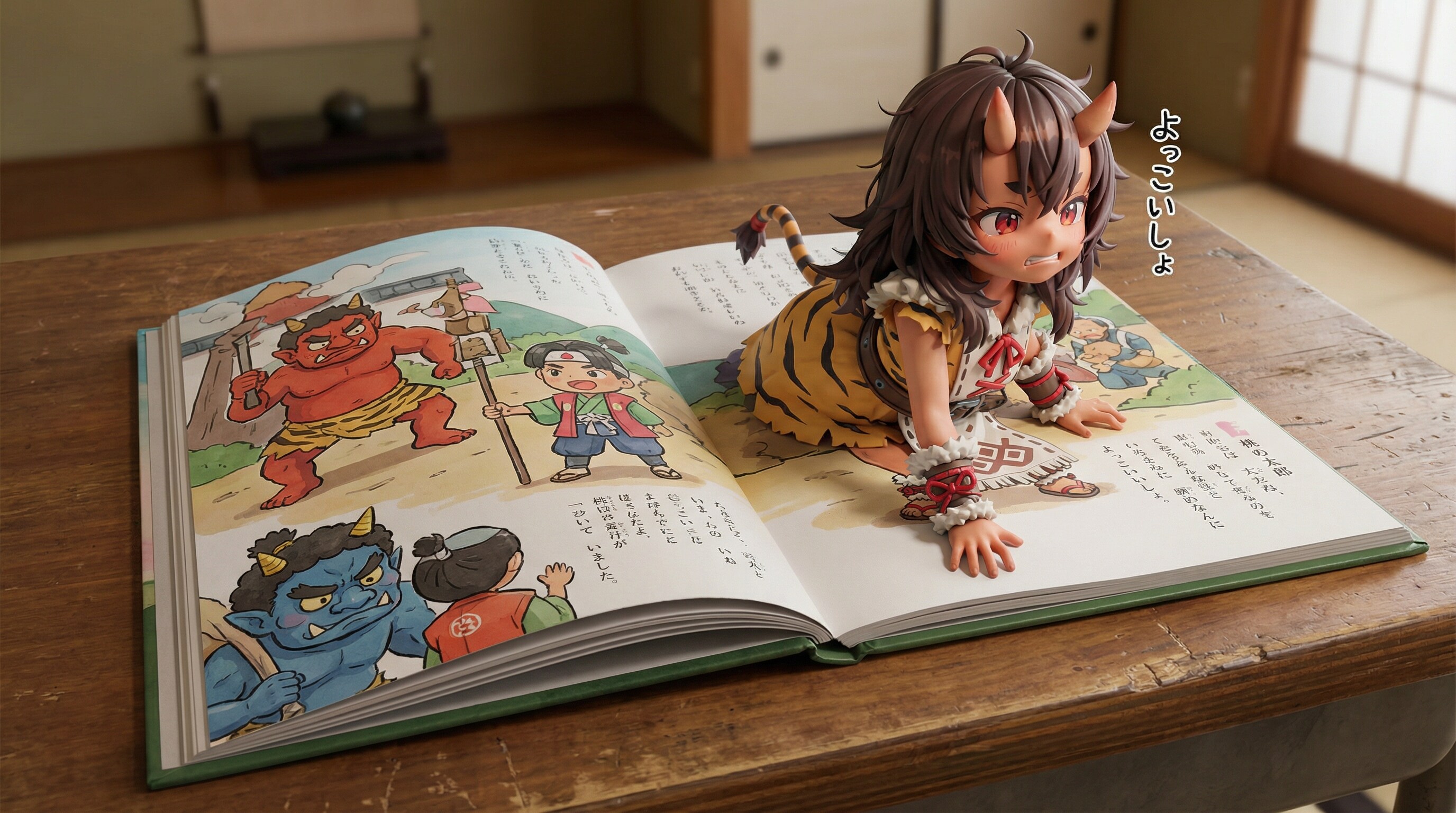 結末を知ってしまったので絵本から逃げ出そうとする鬼の子