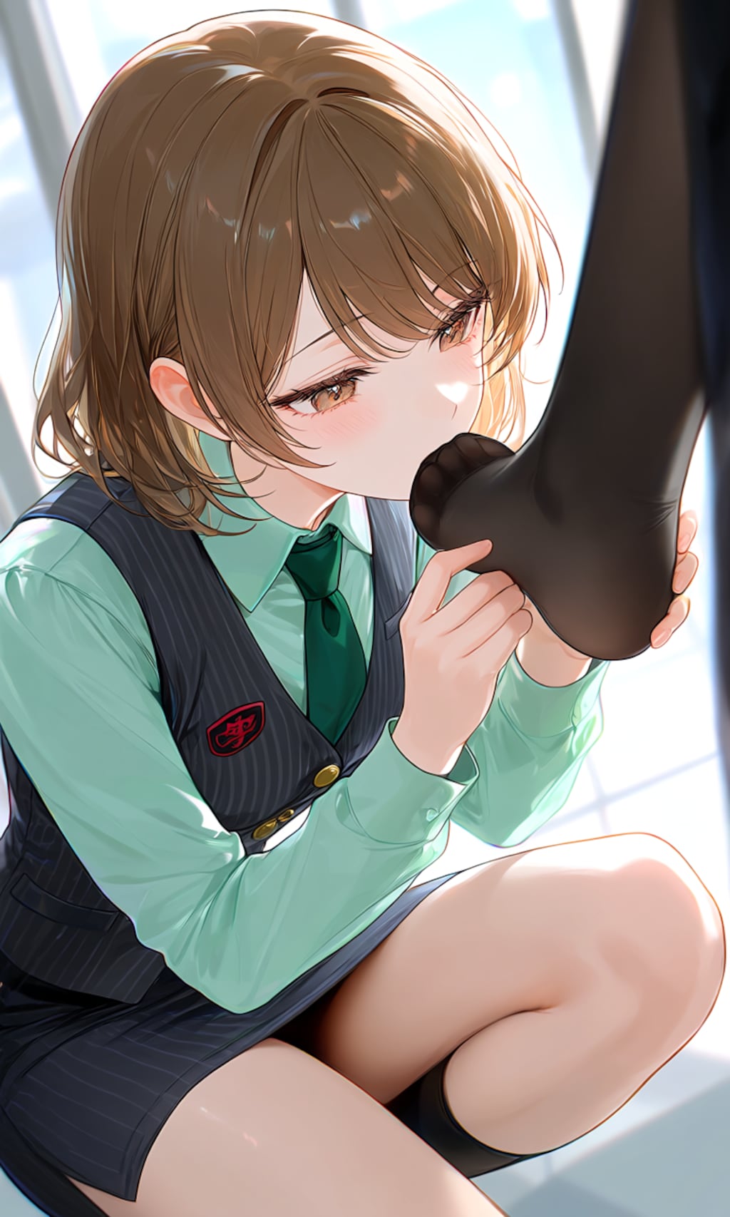【看板娘】後輩のクッサイ足を嗅ぐ先輩