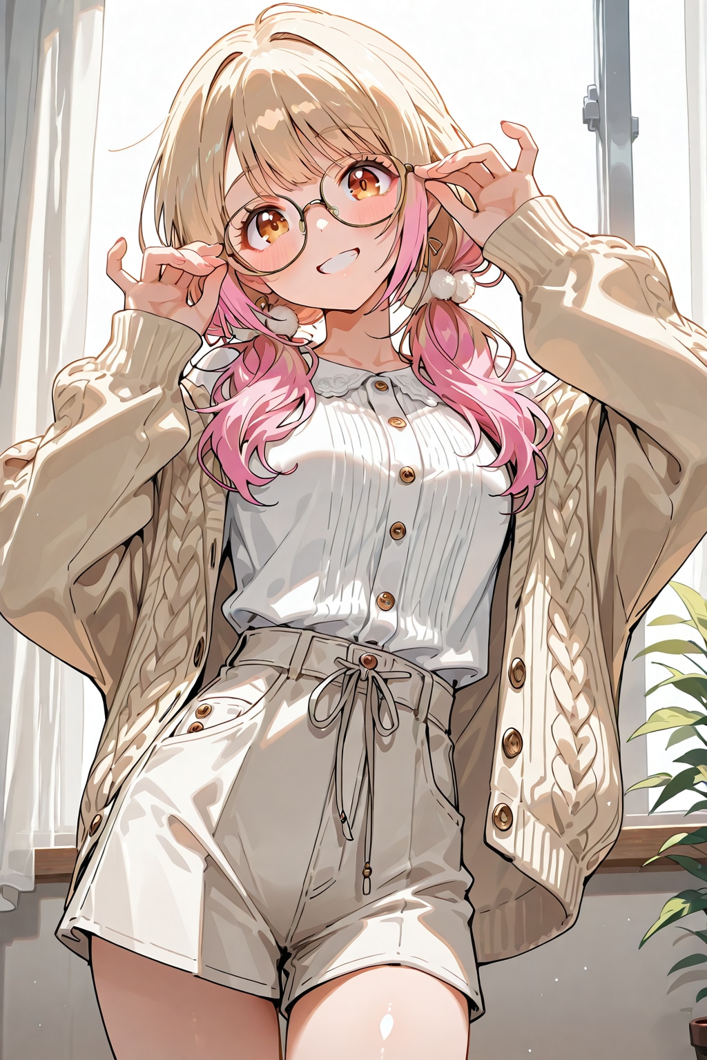メガネ美少女