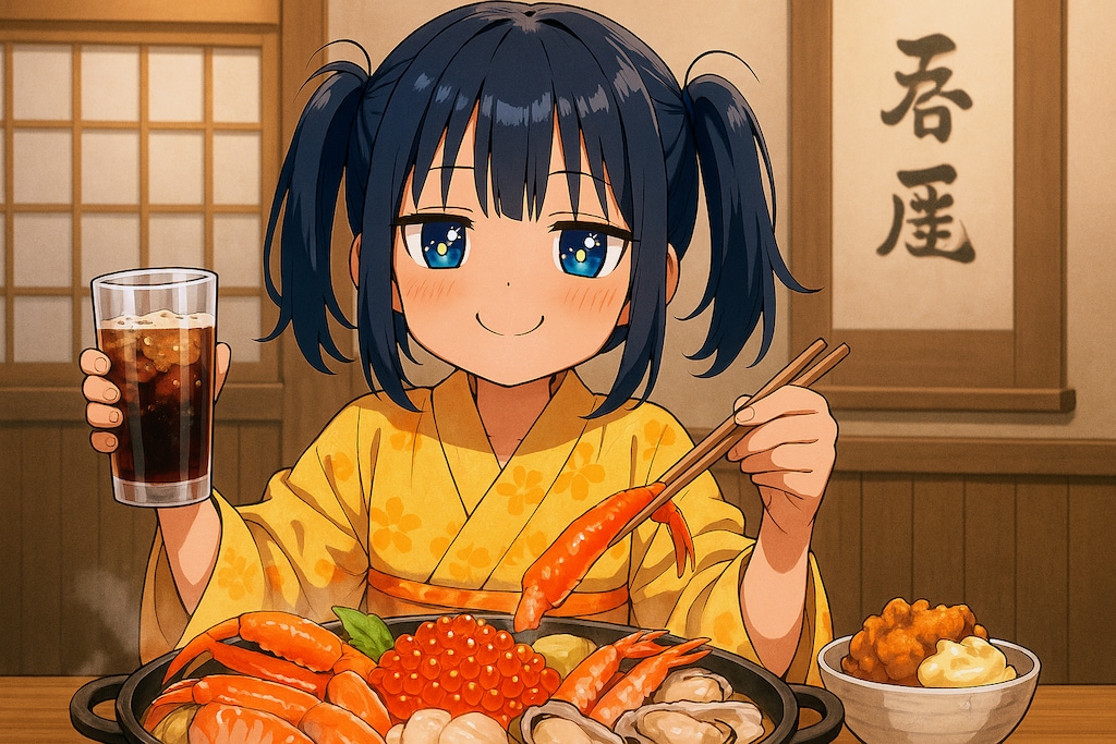 ヘルシーな鍋を食べるこなつちゃん