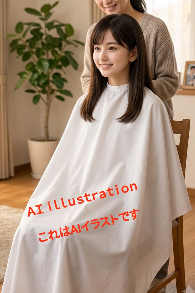 初恋のポニーテール美少女が髪を50センチ切り落としたことで、その一瞬の変化が周りの女子たちの心までそっと揺らした。  次々と20センチほど切ってくる中で、“お母さんに切ってもらうんだよ”と