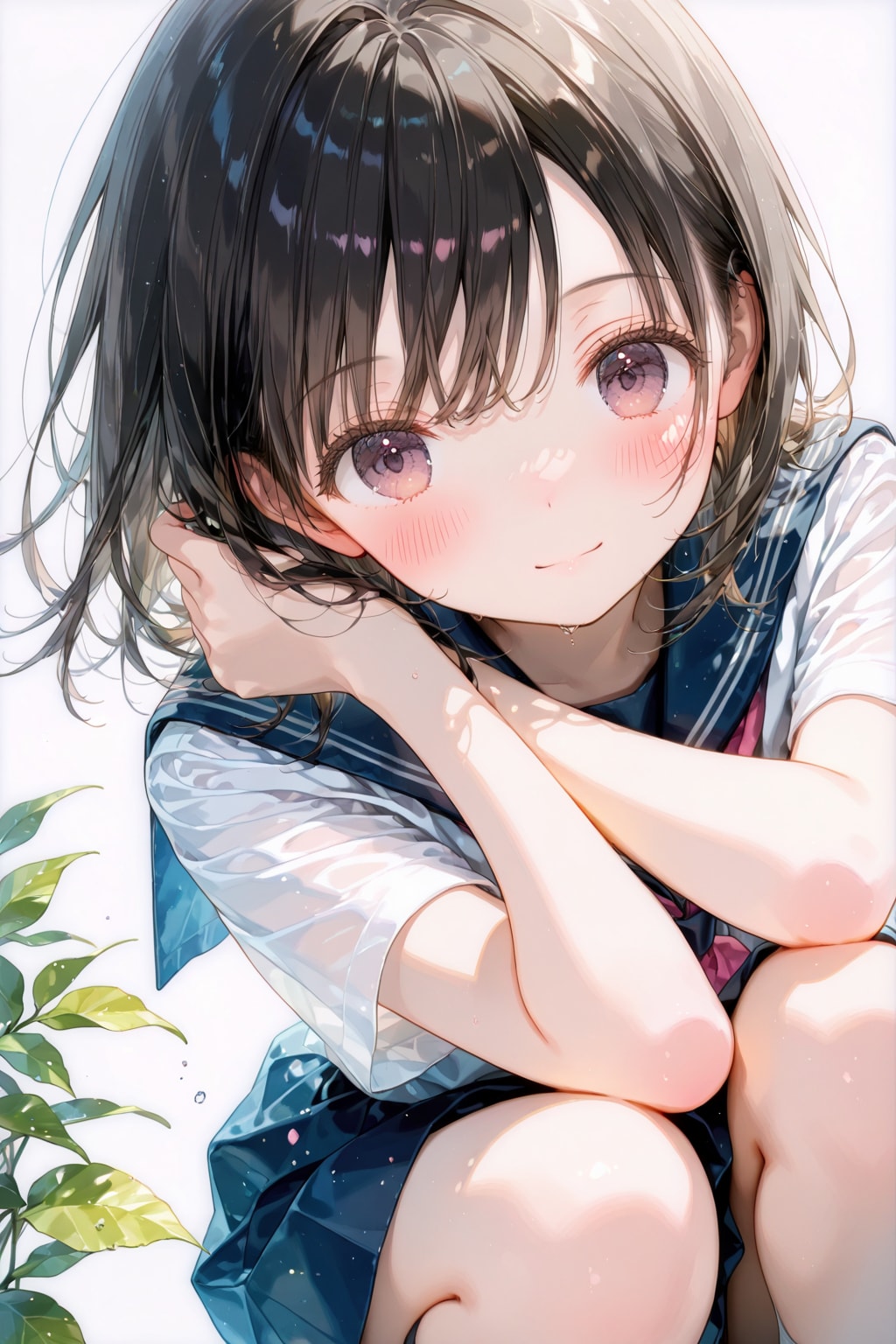 しゃがみ少女