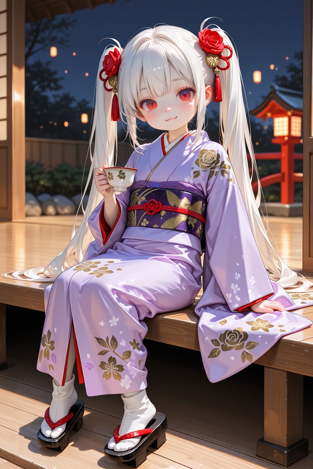 ヴァンパイアちゃんと夜のお茶会　vol.3 | の人気AIイラスト・グラビア