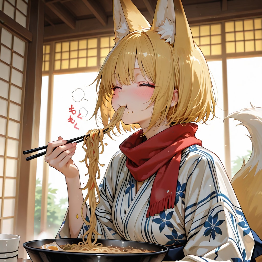 昼は麺類 | の人気AIイラスト・グラビア