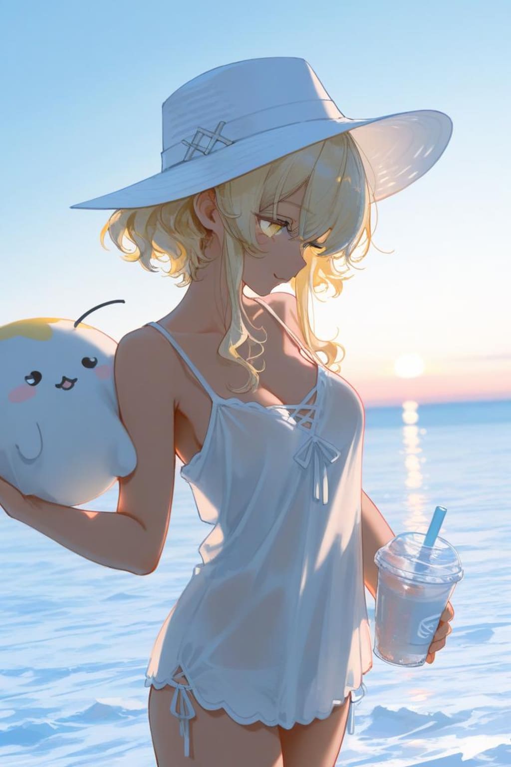 揺れるキャミソール