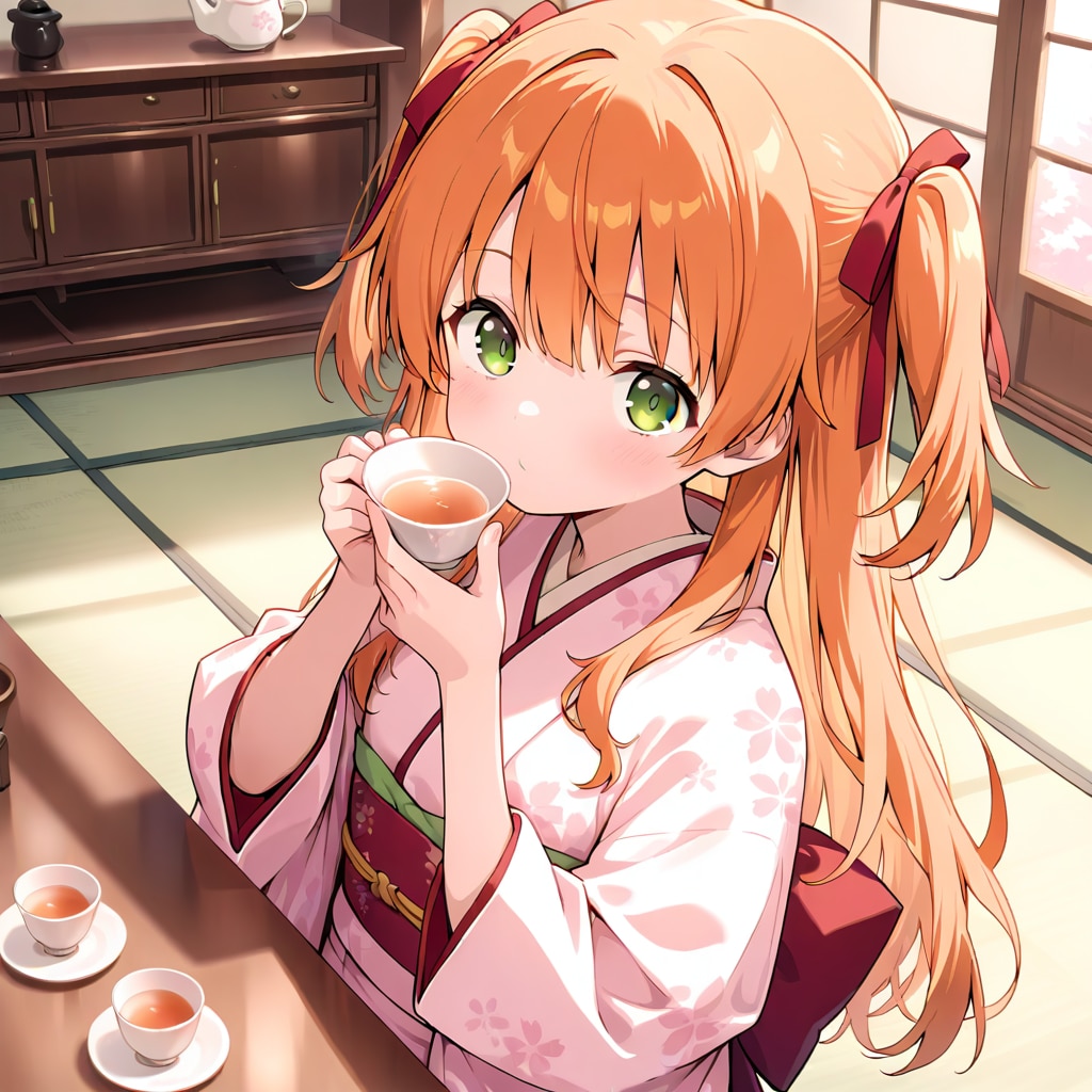 お茶を嗜むゆりか