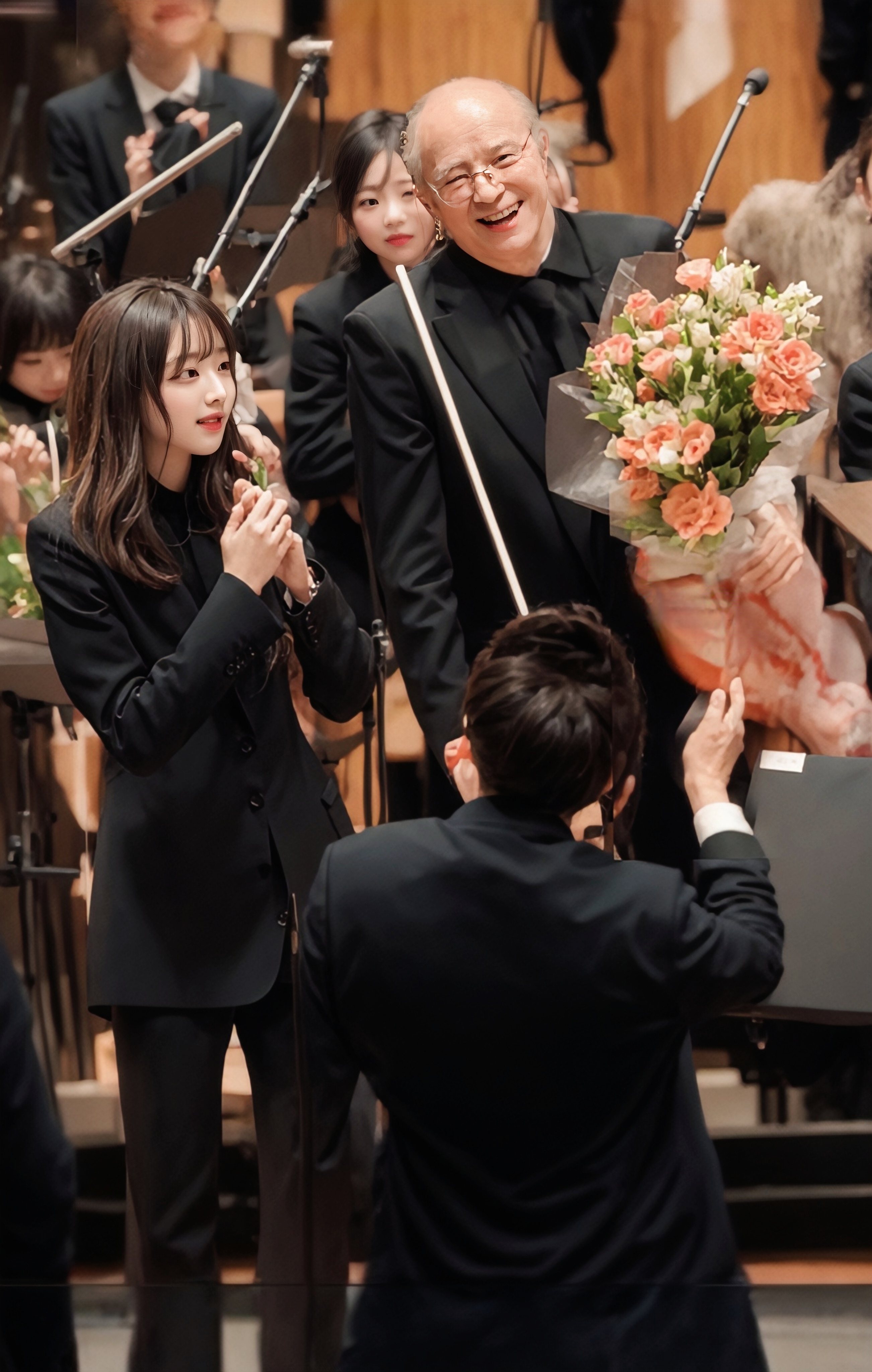 演奏会後の花束贈呈
