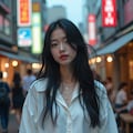 白シャツ美女の清楚感 9枚目