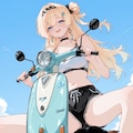 バイクに座る_APRICOT 4枚目
