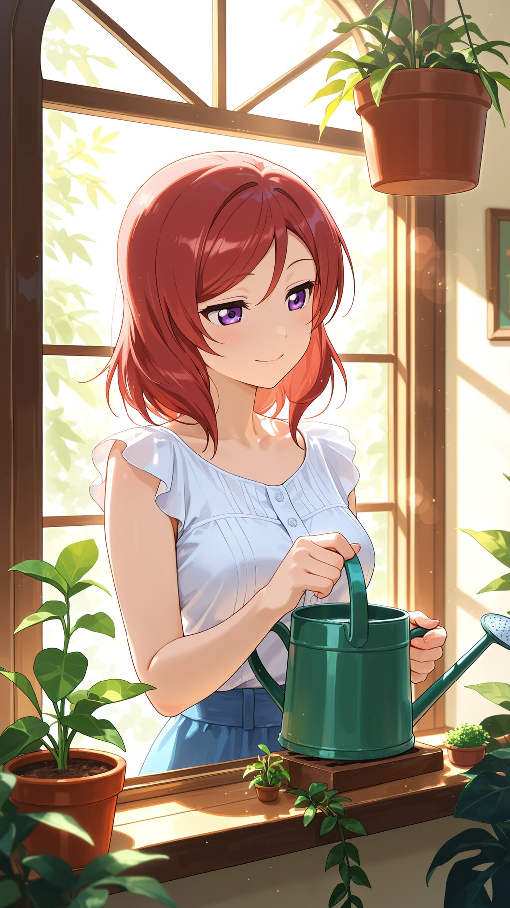 植物に水やり
