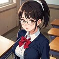 眼鏡っ娘研究：ポニーテール02 2枚目